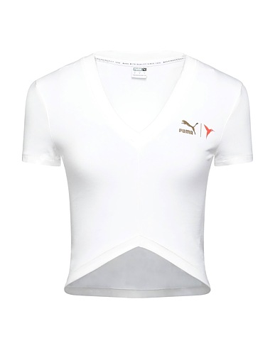 PUMA T-shirt Off white 95% Cotton, 5% Elastane