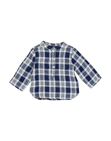 BONTON Patterned shirts & blouses Navy blue 100% Cotton