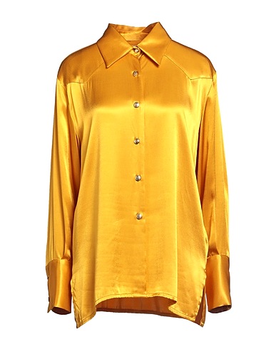 SHAFT Camicie e bluse tinta unita Giallo ocra 100% Viscosa