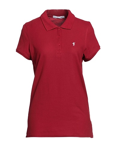 POLO CLUB Polo shirt Burgundy 100% Cotton