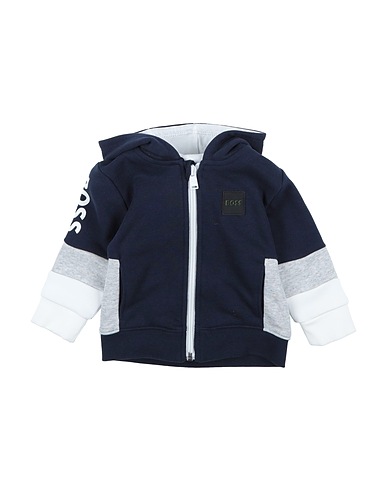 BOSS Hooded track jacket  Midnight blue 87% Cotton, 13% Polyester, Elastane