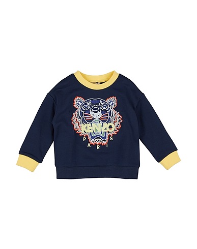 KENZO KIDS Felpa Blu notte 100% Cotone, Elastan