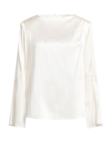 EMMA & GAIA Top White 93% Silk, 7% Elastane