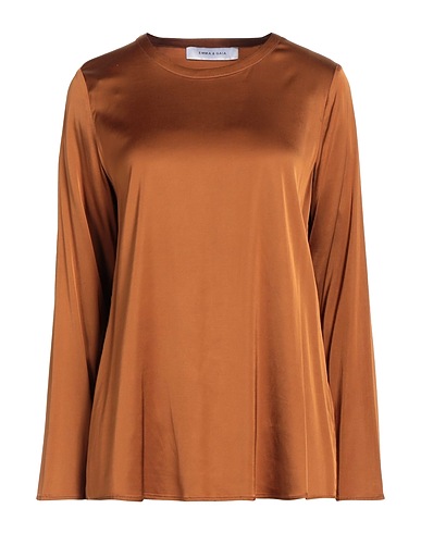 EMMA & GAIA Top Camel 98% Viscose, 2% Elastane