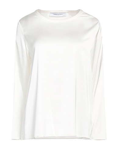 EMMA & GAIA トップス ホワイト レーヨン 98% / ポリウレタン 2%