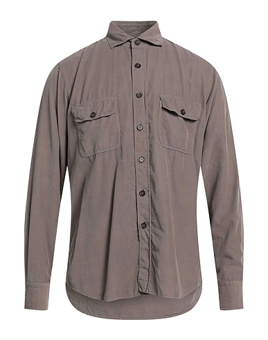 ALESSANDRO GHERARDI Solid color shirt Taupe 100% Cotton
