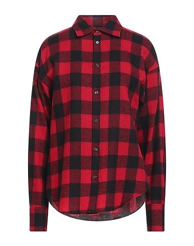 DSQUARED2 Checked shirt Red 100% Virgin Wool