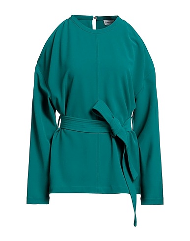 P.A.R.O.S.H. Off-the-shoulder top Deep teal 97% Polyester, 3% Elastane