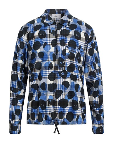 AGLINI Checked shirt Azure 100% Cotton