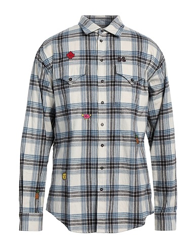 DSQUARED2 チェック柄シャツ ブルーグレー コットン 100%