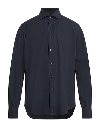 TINTORIA MATTEI 954 Solid colour shirt Midnight blue 100% Cotton