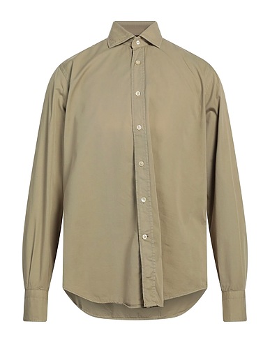 TINTORIA MATTEI 954 Solid colour shirt Sage green 100% Cotton
