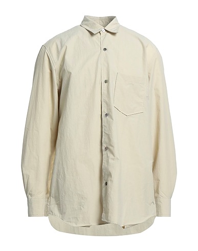 AGLINI Solid colour shirt Beige 74% Polyamide, 26% Cotton