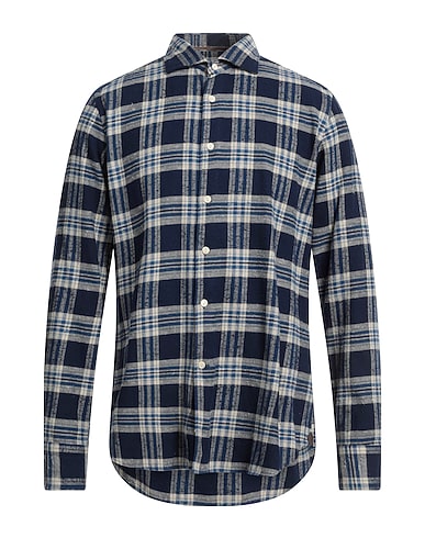 TINTORIA MATTEI 954 チェック柄シャツ ネイビー コットン 100%