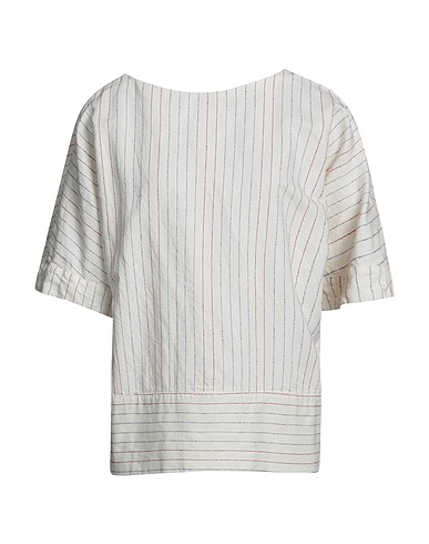 ALESSIA SANTI Top Ivory 70% Cotton, 29% Linen, 1% Polyamide