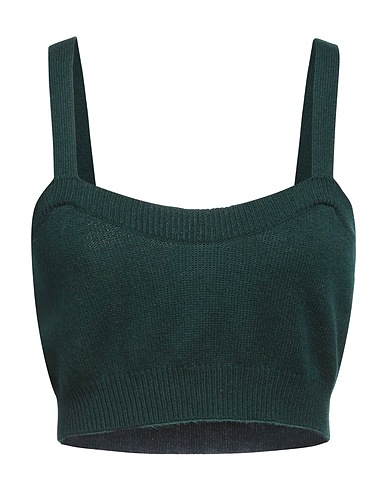 P.A.R.O.S.H. Crop top Dark green 70% Wool, 30% Cashmere