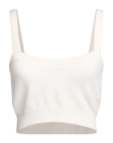 P.A.R.O.S.H. Cropped Top Elfenbein 70% Wolle, 30% Kaschmir