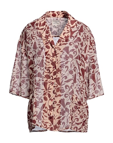 ALESSIA SANTI Floral shirts & blouses Blush 72% Cotton, 28% Silk