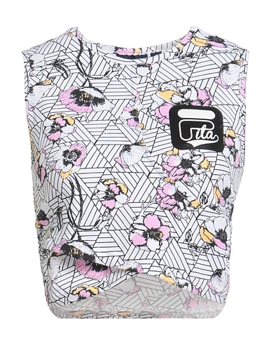 FILA Crop top White 95% Cotton, 5% Elastane