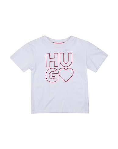 HUGO T-shirt White 95% Cotton, 5% Elastane