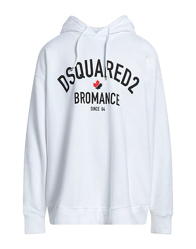 DSQUARED2 Hooded track jacket  White 100% Cotton
