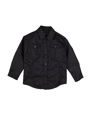 PAOLO PECORA Solid color shirt Black 100% Polyamide