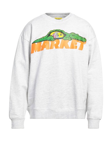 MARKET Sweatshirt Light grey 100% Cotton