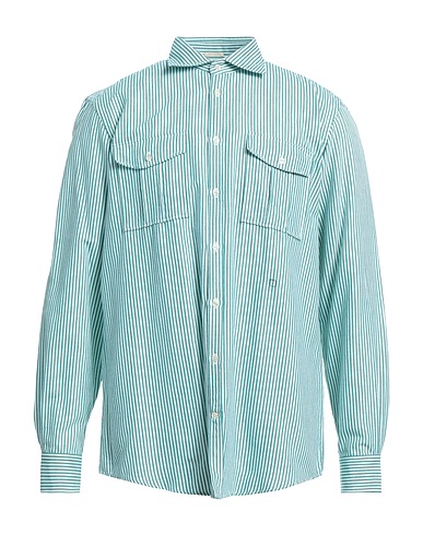 MASSIMO ALBA Striped shirt Green 100% Cotton