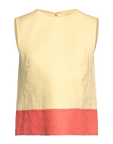 VALENTINO GARAVANI Top Yellow 100% Linen