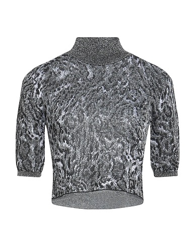 RABANNE Crop top Charcoal 66% Viscose, 21% Cupro, 11% Metallic Polyester, 2% Elastane