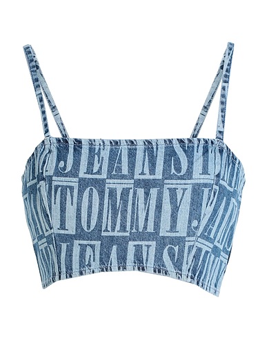 TOMMY JEANS Bustier Blue 100% Cotton