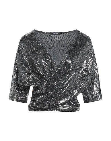 BALMAIN Top Silver 87% Polyamide, 7% Metallic fiber, 6% Elastane