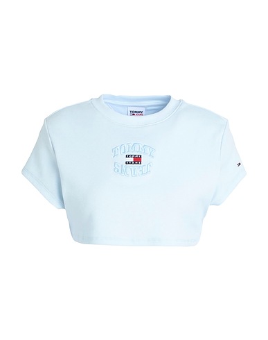 TOMMY JEANS Crop top Celeste 95% Cotone, 5% Elastan