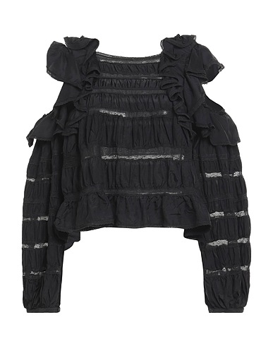 ISABEL MARANT Top Nero 100% Seta, Cotone
