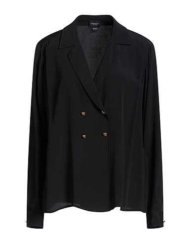 GIAMBATTISTA VALLI Solid color shirts & blouses Black 68% Acetate, 32% Silk