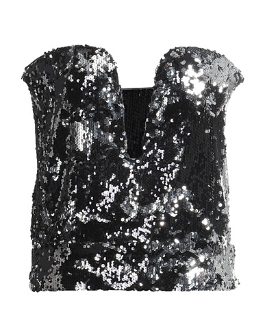 ISABEL MARANT Bustier Silver 100% Cotton, Polyester