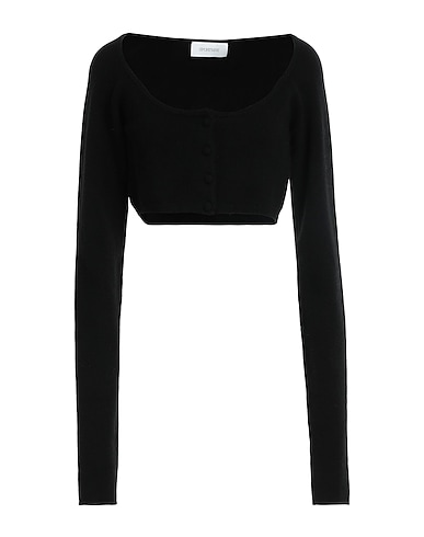 SPORTMAX Shrug Black 89% Cashmere, 10% Polyamide, 1% Elastane