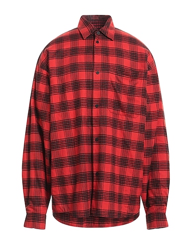 BALENCIAGA Checked shirt Red 100% Cotton, Polyester