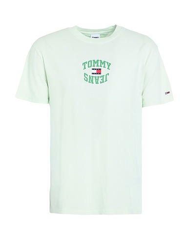 TOMMY JEANS T-shirt Light green 100% Cotton