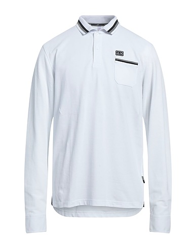 SUN 68 Polo shirt White 95% Cotton, 5% Elastane