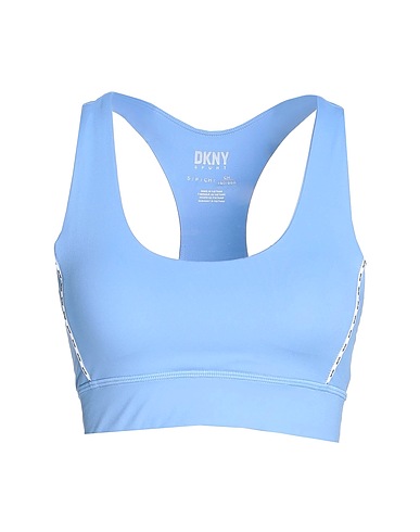 DKNY Crop top Light blue 81% Polyester, 19% Elastane