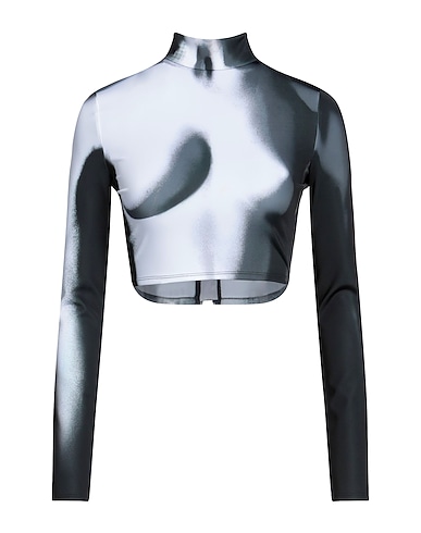 BALMAIN Cropped Top Weiß 83% Polyester, 17% Elastan