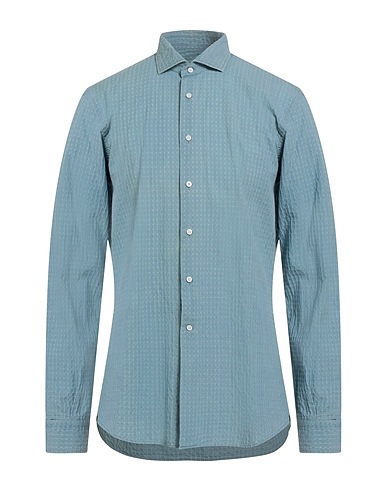 DEL SIENA Shirts Sky blue 100% Cotton