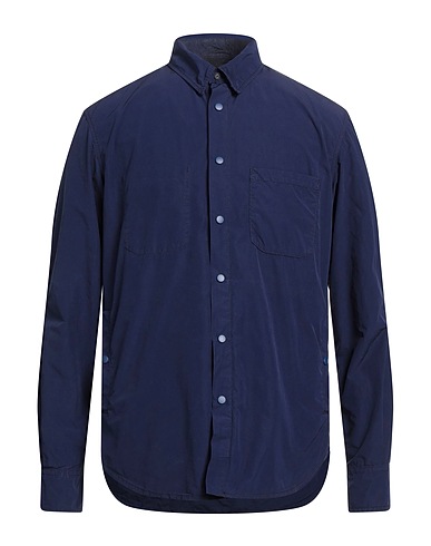 ASPESI Solid colour shirt Blue 80% Polyester, 20% Polyamide