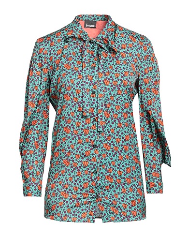 JUST CAVALLI Shirts Turquoise 100% Polyester