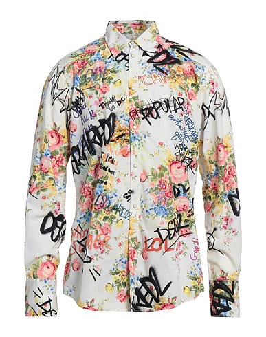 DSQUARED2 Camicia fantasia Avorio 100% Cotone