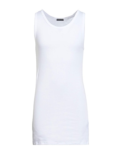 ANN DEMEULEMEESTER Canotta Bianco 100% Cotone, Vetro
