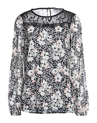 FRACOMINA Top Black 100% Polyester, Polyamide, Viscose