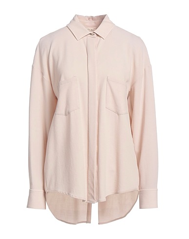 HER SHIRT HER DRESS Solid color shirts & blouses Light pink 80% Virgin Wool, 18% Polyamide, 2% Elastane