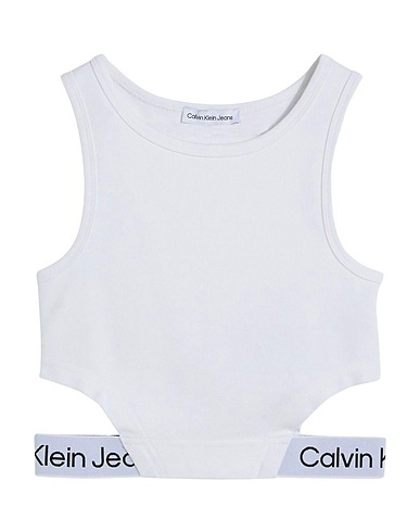 CALVIN KLEIN JEANS Top Shirts Bianco Tecnica Mista